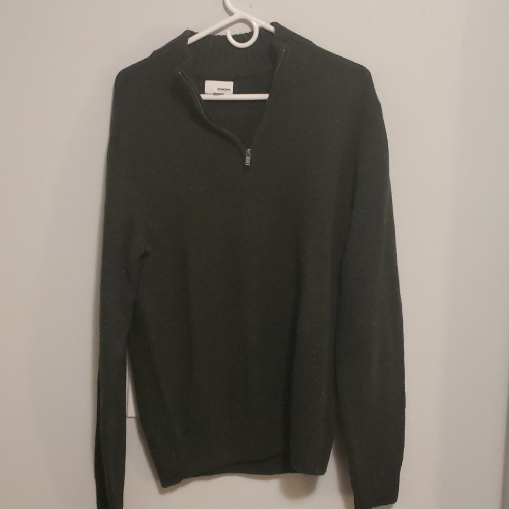 Men's Sweater, Forest Green Speckle